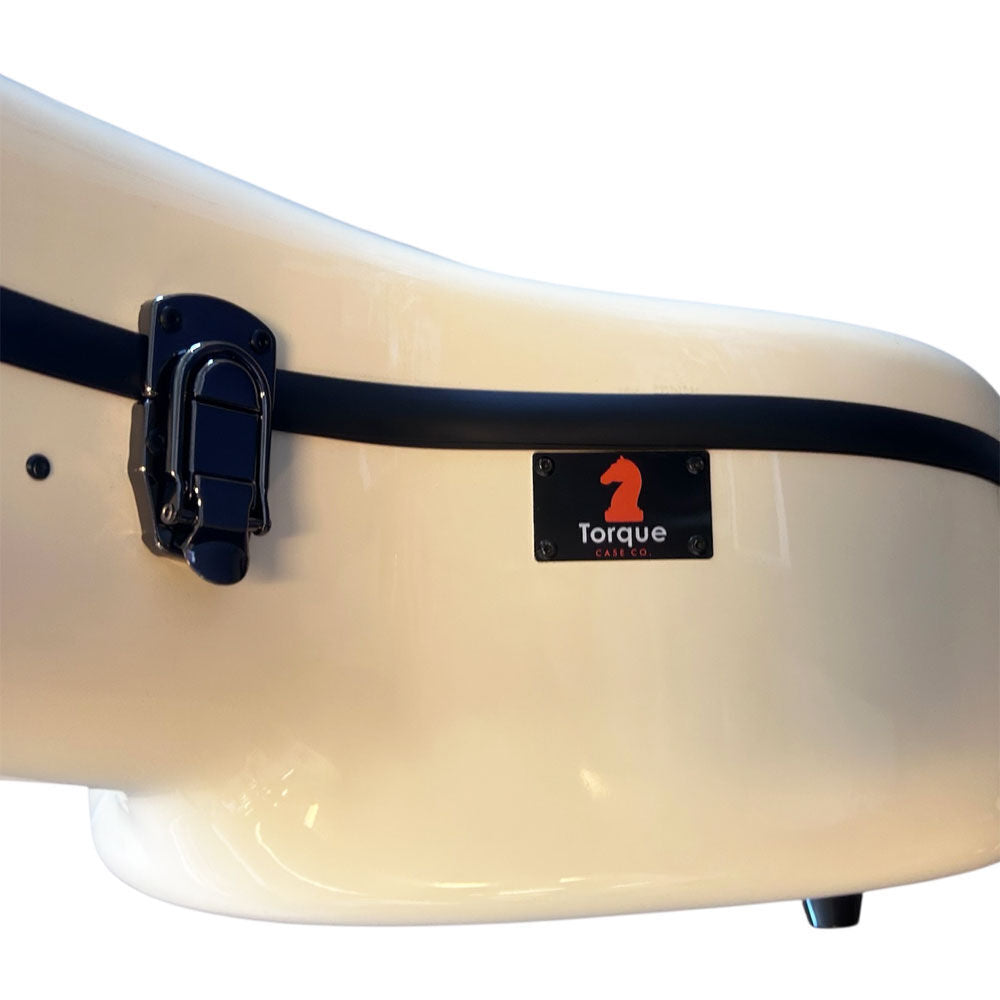 Torque 4/4 Size Fiberglass Cello Case with Wheels, Ivory — view 5