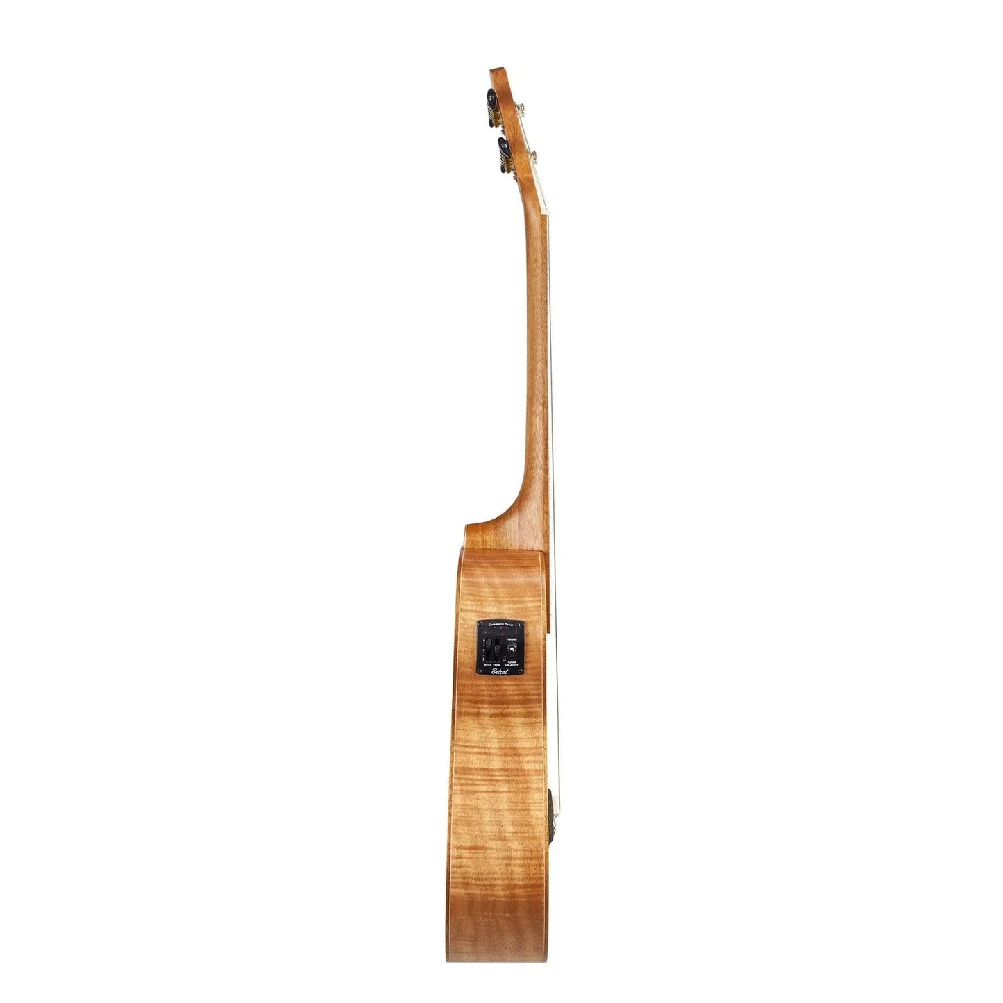 Tiki 2 Series Mahogany Flame Top Baritone Electric Ukulele with Gig Bag - Natural Satin — view 3