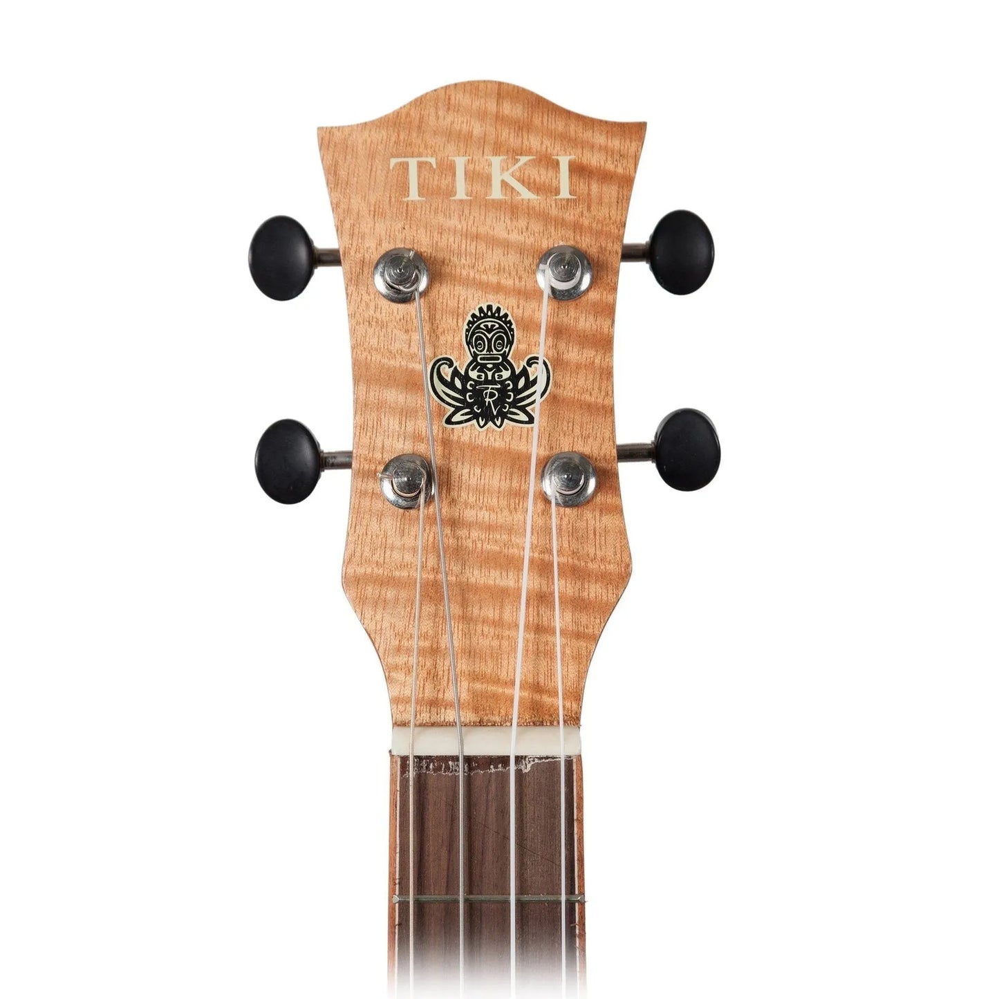 Tiki 2 Series Mahogany Flame Top Baritone Electric Ukulele with Gig Bag - Natural Satin — view 5