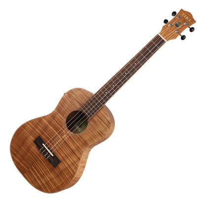 Tiki 2 Series Mahogany Flame Top Baritone Electric Ukulele with Gig Bag - Natural Satin — view 4