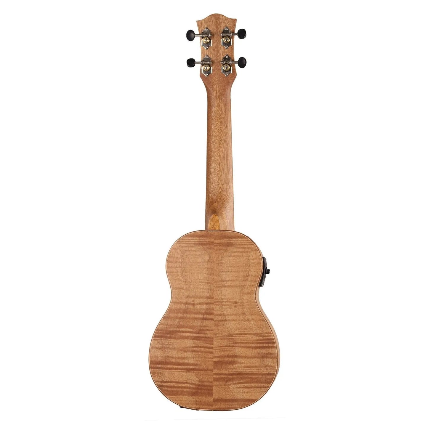 Tiki 2 Series Mahogany Flame Top Concert Electric Ukulele with Gig Bag Natural Satin TFMC-2P-NST — view 2