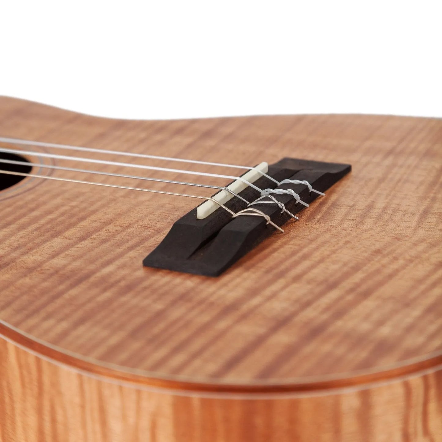 Tiki 2 Series Mahogany Flame Top Concert Electric Ukulele with Gig Bag Natural Satin TFMC-2P-NST — view 6
