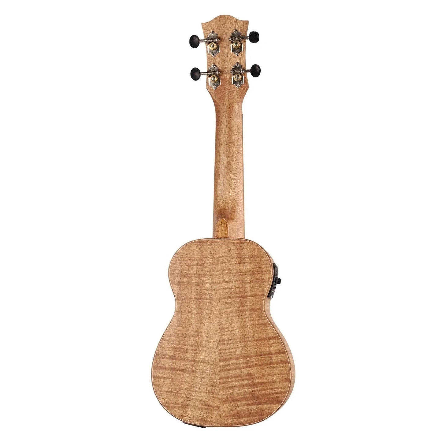 Tiki TFMS-2P-NST '2 Series' Mahogany Flame Top Soprano Electric Ukulele with Gig Bag — view 2