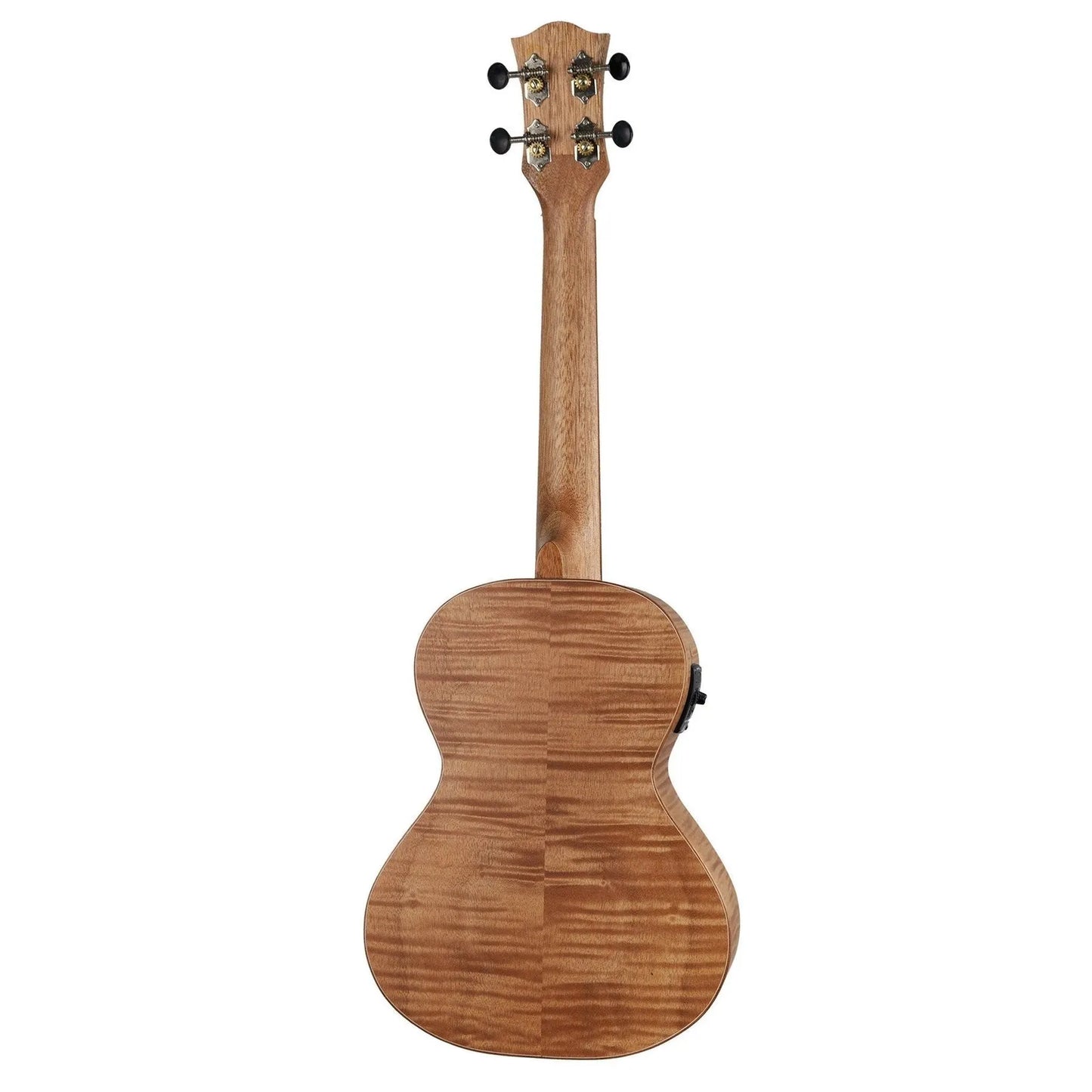 Tiki 2 Series Mahogany Flame Top Tenor Electric Ukulele with Gig Bag Natural Satin TFMT-2P-NST — view 2