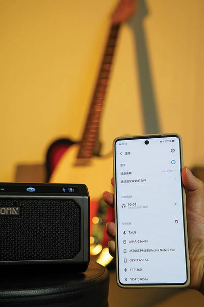 Aroma 10W Electric Guitar Amplifier with Drum Machine TG-08, Bluetooth, Effects, Rechargeable Battery, 5-6 Hours Playtime — view 4