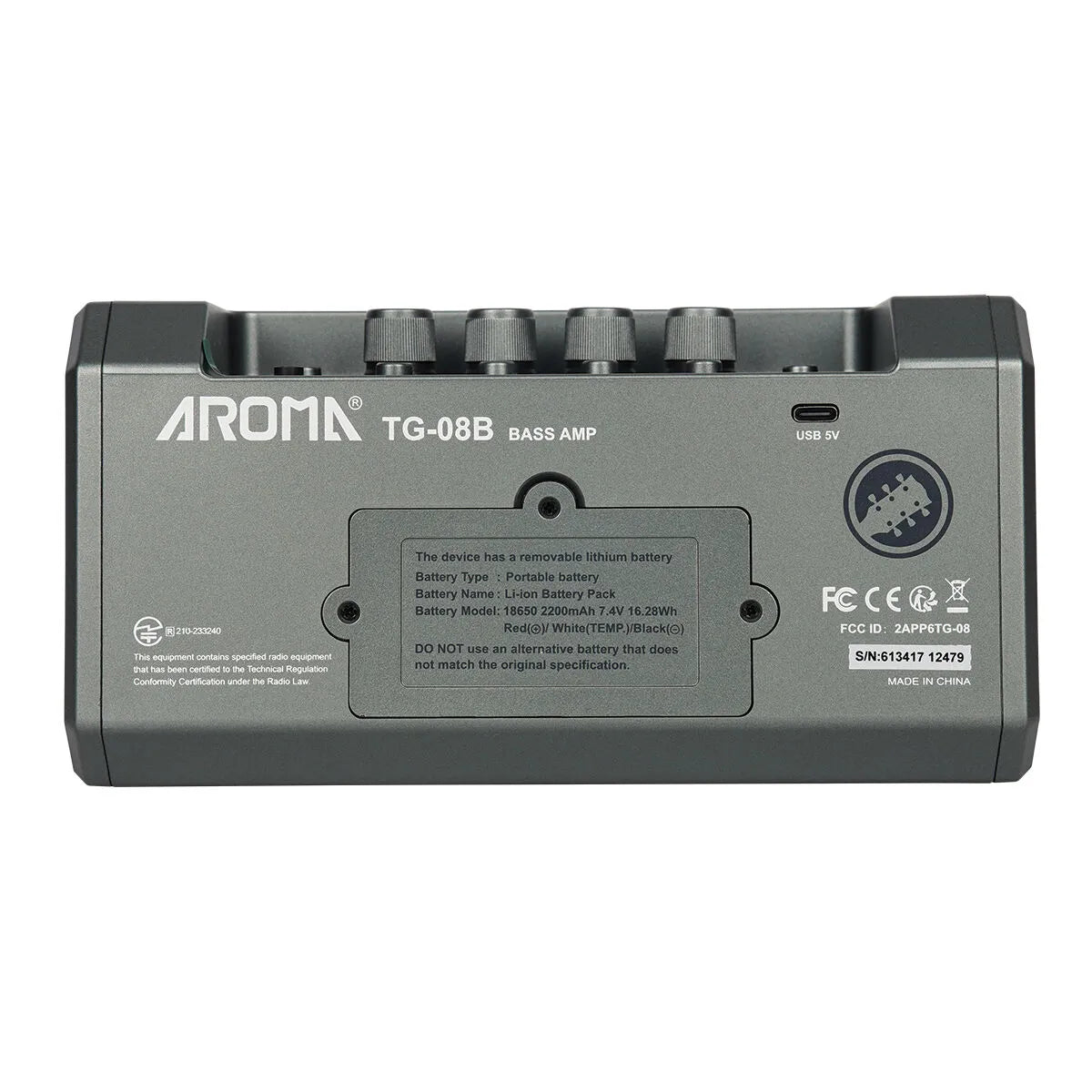 Aroma 10W Bass Guitar Amplifier with Drum Machine TG-08B — view 3