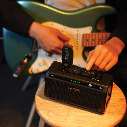 Aroma 10W Electric Guitar Amplifier with Drum Machine TG-08, Bluetooth, Effects, Rechargeable Battery, 5-6 Hours Playtime — view 6
