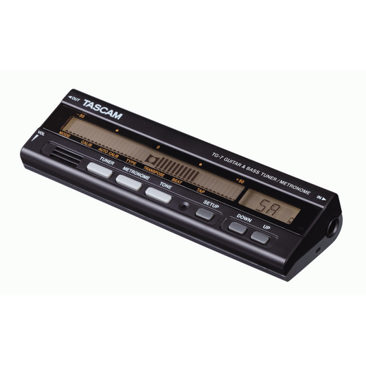 Tascam TG-7 Chromatic Tuner and Metronome for Guitar and Bass