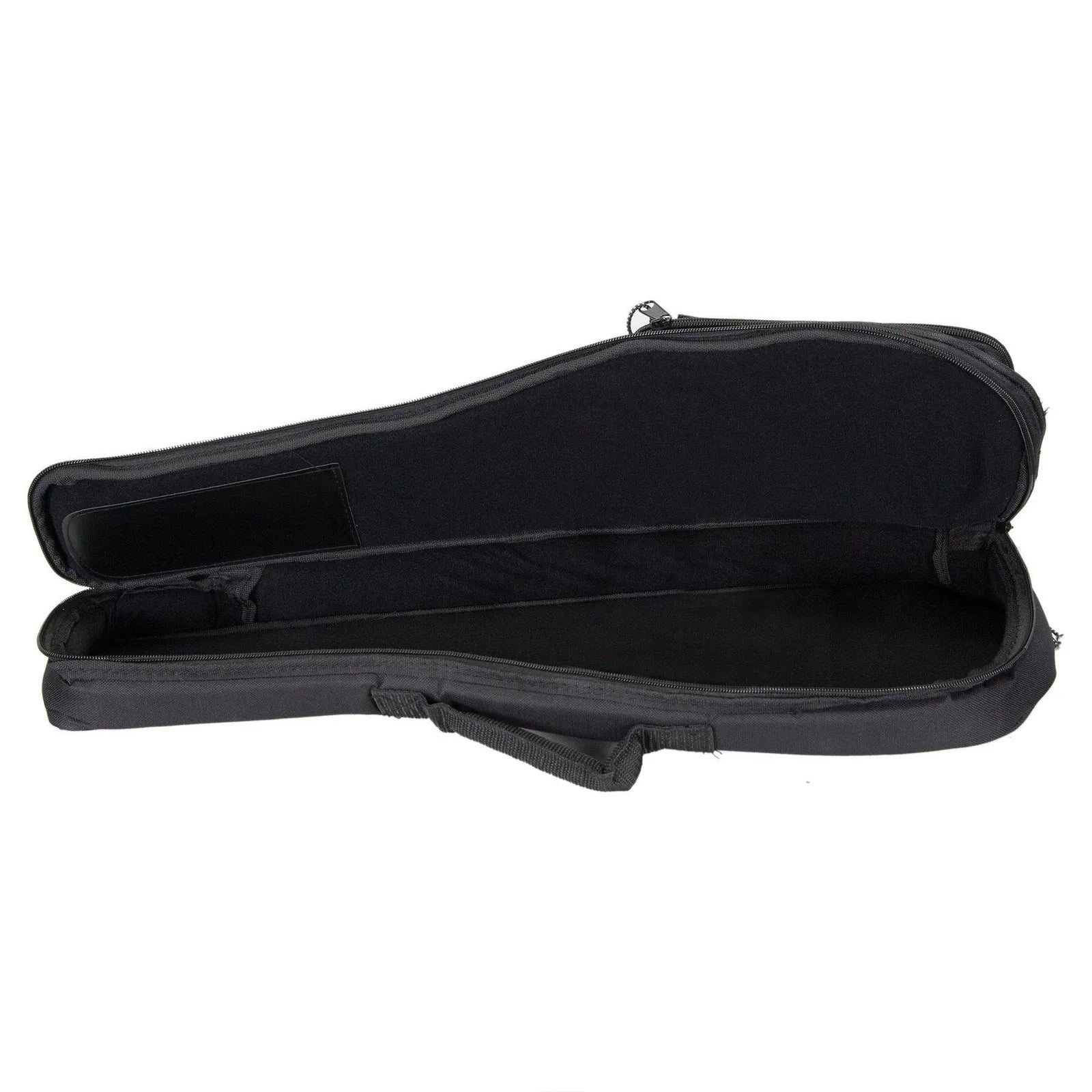 Tiki Deluxe Soprano Ukulele Gig Bag - Black, Heavy Duty Canvas, Waterproof, Padded, Accessories Pocket, Sturdy Handle, Metal Zippers — view 4