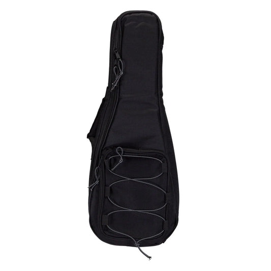 Tiki Deluxe Soprano Ukulele Gig Bag - Black, Waterproof, Heavy Duty Canvas, Accessories Pocket, 545mm x 202mm x 65mm