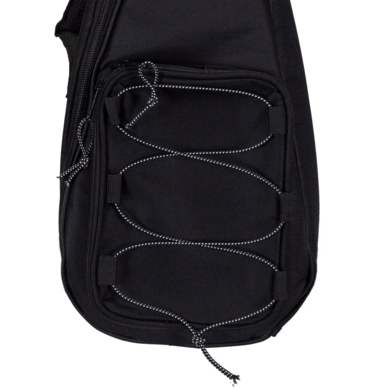 Tiki Deluxe Soprano Ukulele Gig Bag - Black, Heavy Duty Canvas, Waterproof, Padded, Accessories Pocket, Sturdy Handle, Metal Zippers — view 3