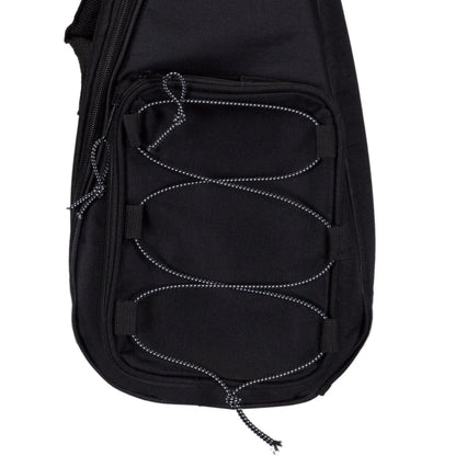 Tiki Deluxe Soprano Ukulele Gig Bag - Black, Heavy Duty Canvas, Waterproof, Padded, Accessories Pocket, Sturdy Handle, Metal Zippers — view 3