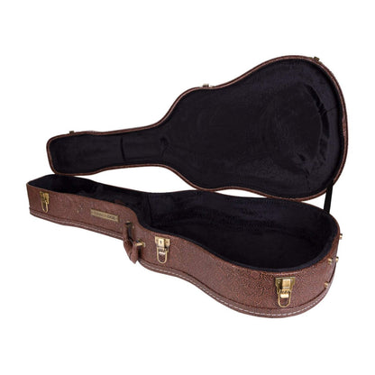 Timberidge Deluxe Dreadnought Acoustic Guitar Hard Case - Paisley Brown — view 4