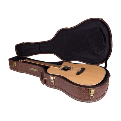 Timberidge Deluxe Dreadnought Acoustic Guitar Hard Case - Paisley Brown — view 3