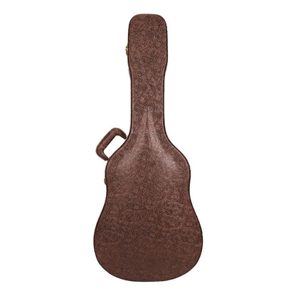 Timberidge Deluxe Dreadnought Acoustic Guitar Hard Case - Paisley Brown