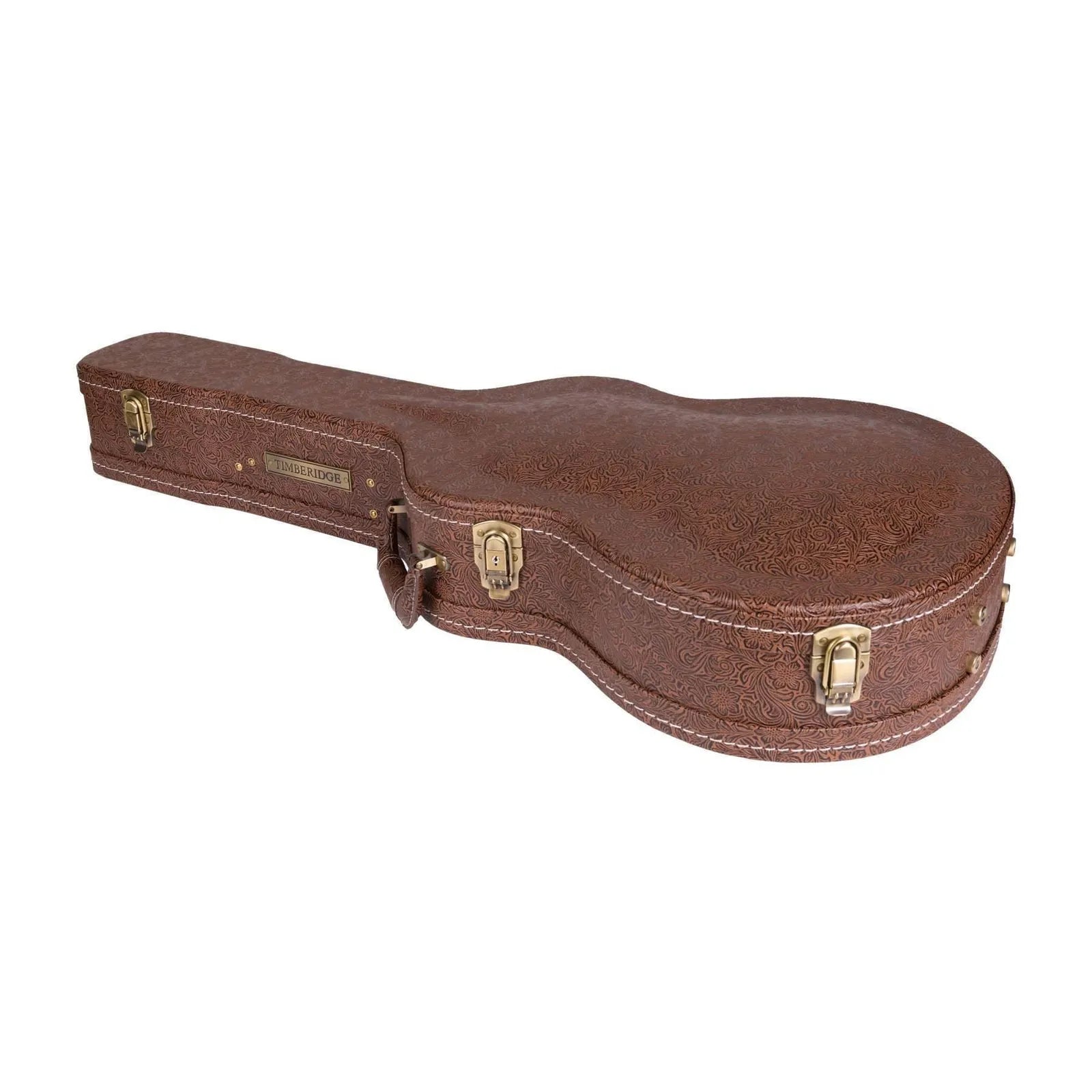 Timberidge Deluxe Small Body Acoustic Guitar Hard Case - Paisley Brown — view 6
