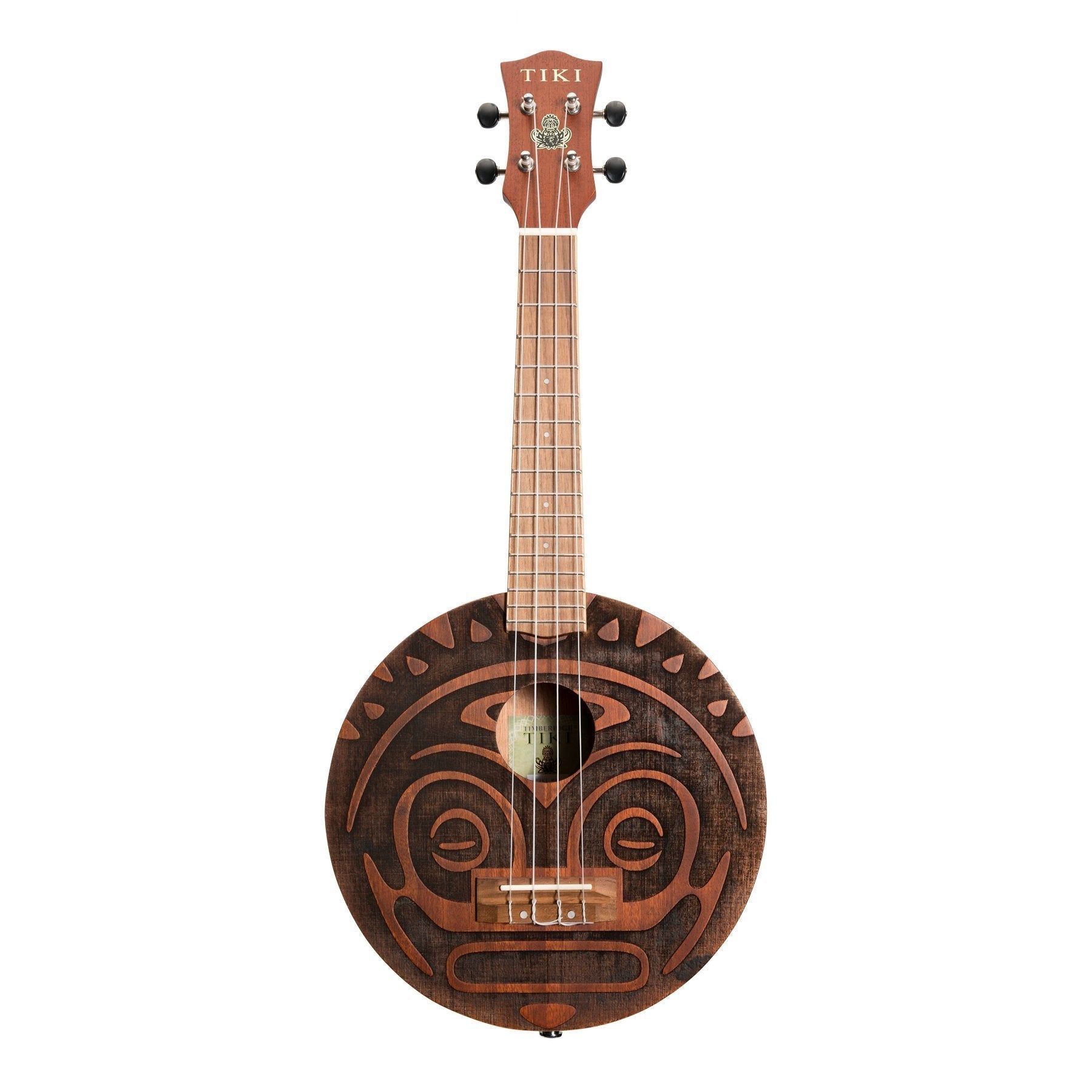 Timberidge Tiki Man Concert Ukulele with Soft Case - Natural Satin Finish