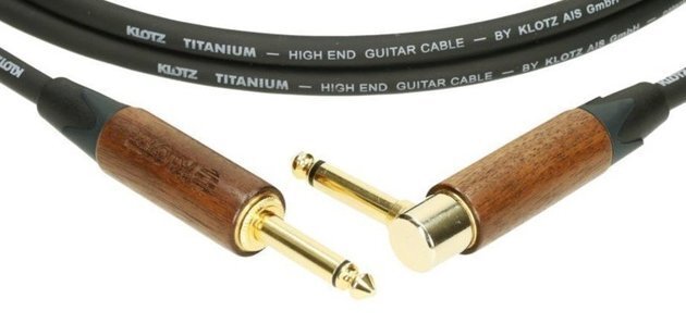 Klotz 3m TITANIUM Walnut Supreme Guitar Cable S/A & Walnut Sleeves TIW0300PR — view 2