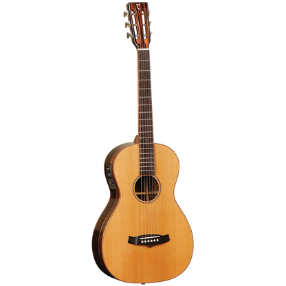 Tanglewood TWJPE Java Parlour Acoustic Electric Guitar with Solid Cedar Top and Amara Ebony Back