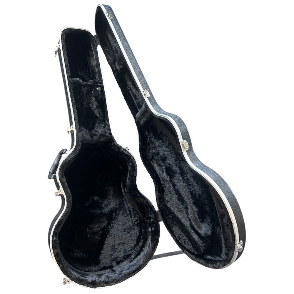 Torque Jumbo Acoustic Guitar Case - Black Finish, Eco-Friendly ABS, Plush Interior, Lockable Latch, Storage Compartment, Heavy-Duty Aluminum Valance — view 4