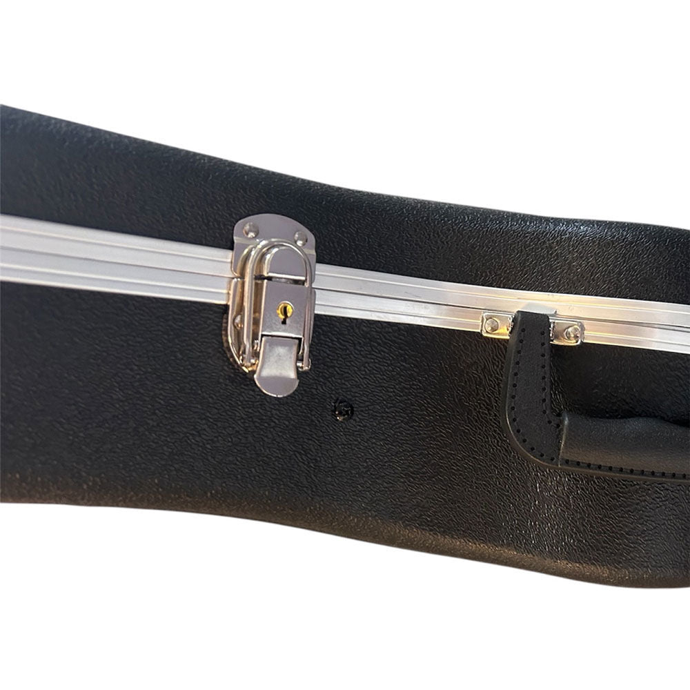 Torque Jumbo Acoustic Guitar Case - Black Finish, Eco-Friendly ABS, Plush Interior, Lockable Latch, Storage Compartment, Heavy-Duty Aluminum Valance — view 6