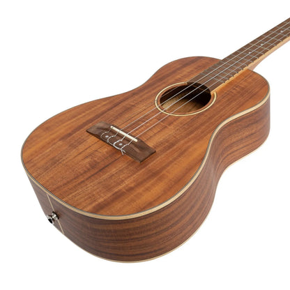 Tiki 9 Series Koa Solid Top Baritone Ukulele with Hard Case TKB-9-NST Natural Satin — view 6