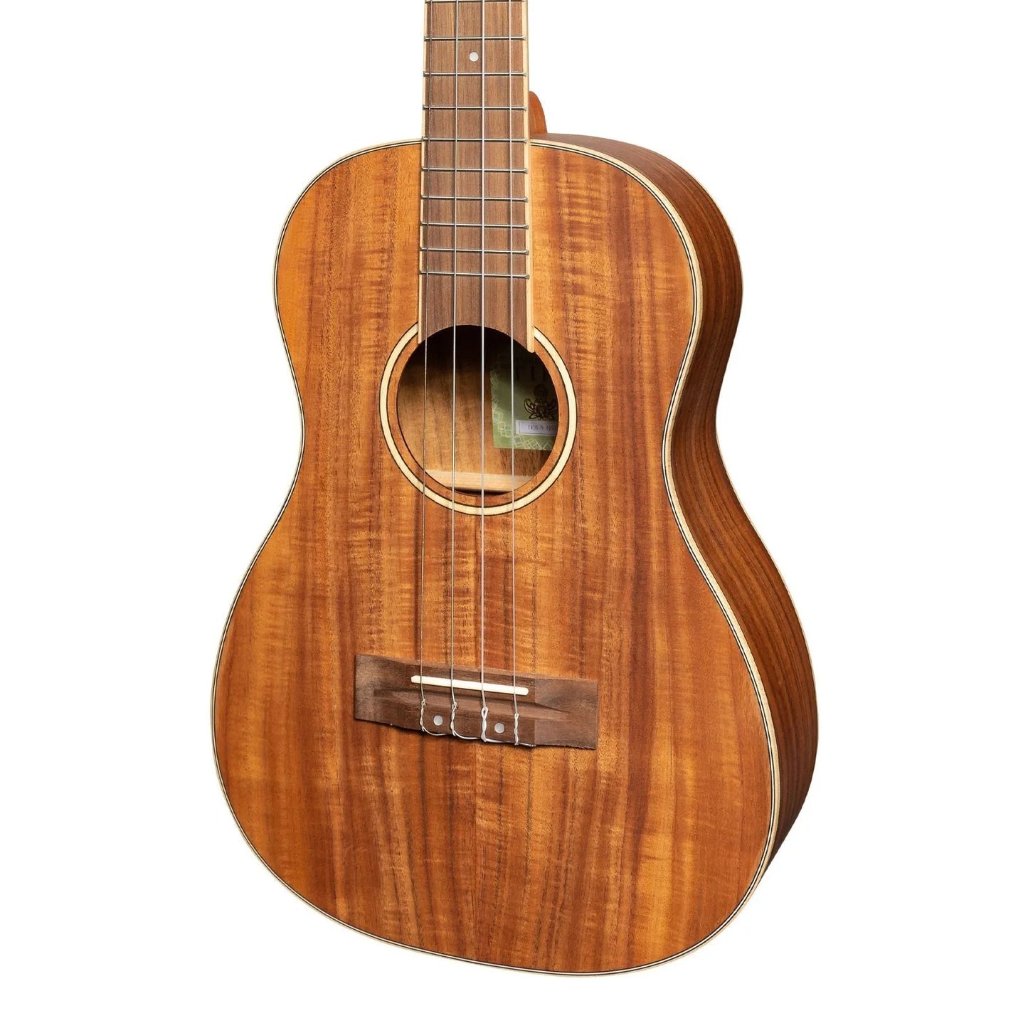 Tiki 9 Series Koa Solid Top Baritone Ukulele with Hard Case TKB-9-NST Natural Satin — view 4