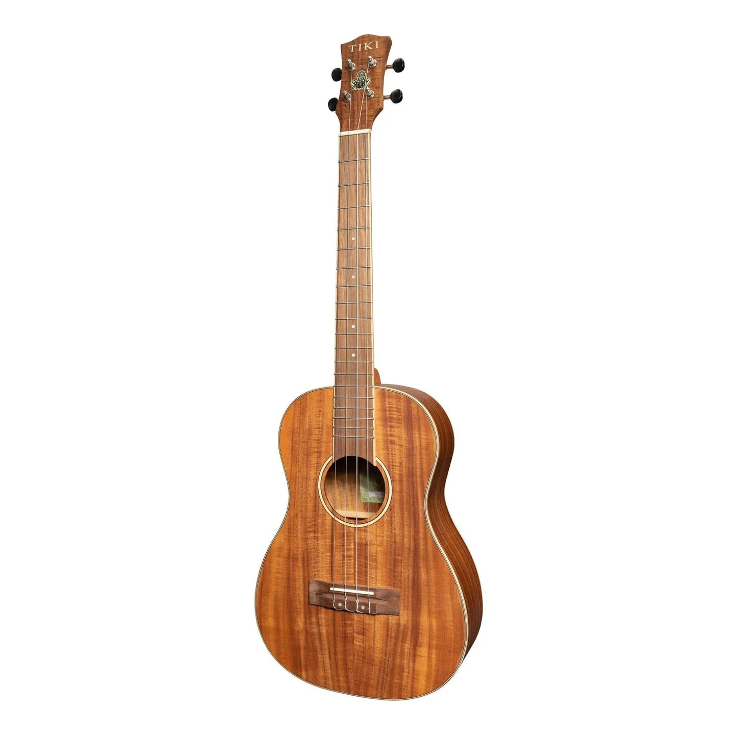 Tiki 9 Series Koa Solid Top Baritone Ukulele with Hard Case TKB-9-NST Natural Satin