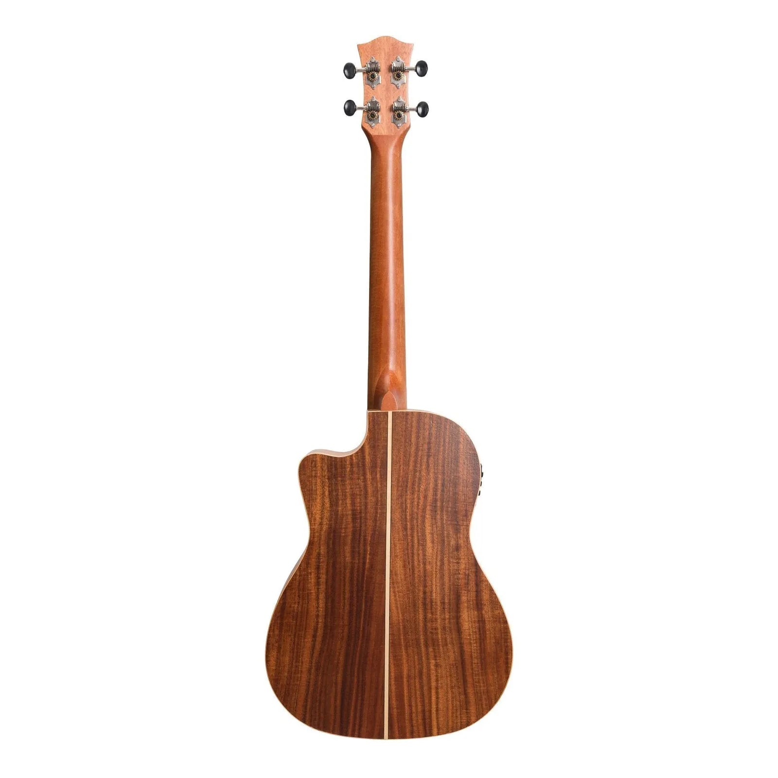 Tiki '9 Series' Koa Solid Top Electric Cutaway Baritone Ukulele with Hard Case Natural Satin — view 2