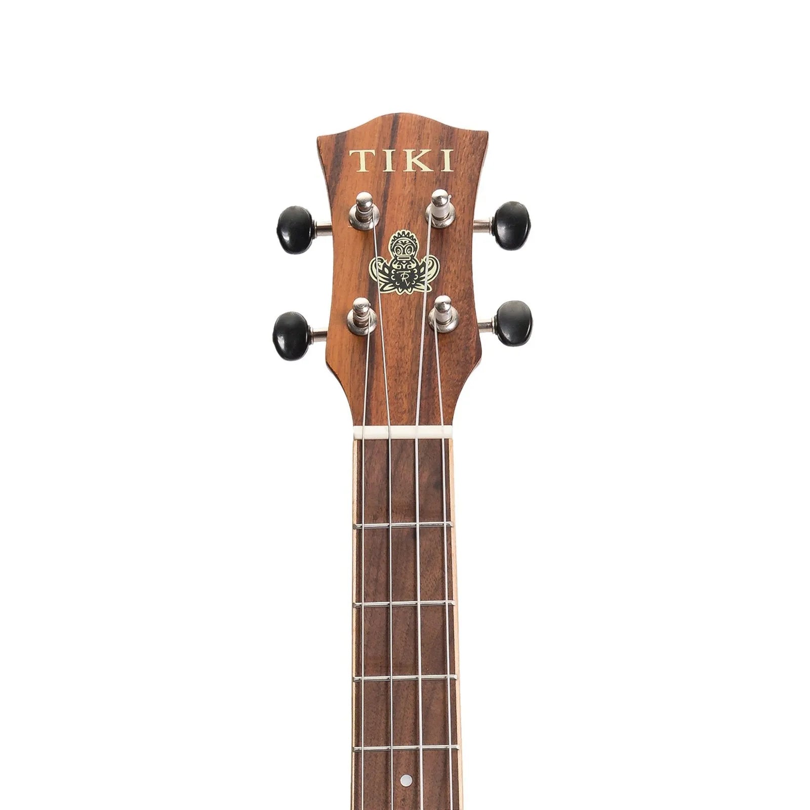 Tiki '9 Series' Koa Solid Top Electric Cutaway Baritone Ukulele with Hard Case Natural Satin — view 6