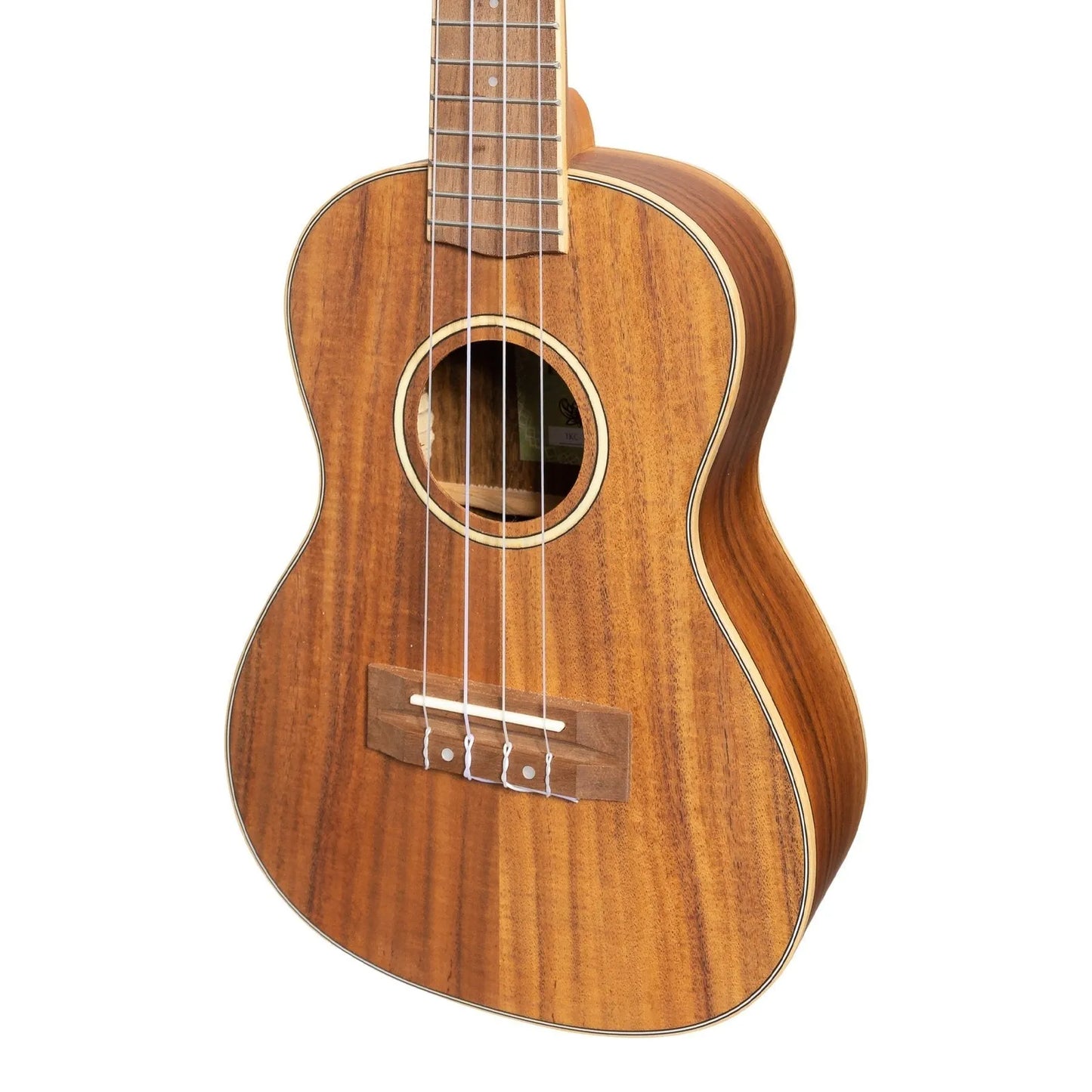 Tiki TKC-3-NST '3 Series' Koa Concert Ukulele with Padded Gig Bag - Natural Satin — view 4