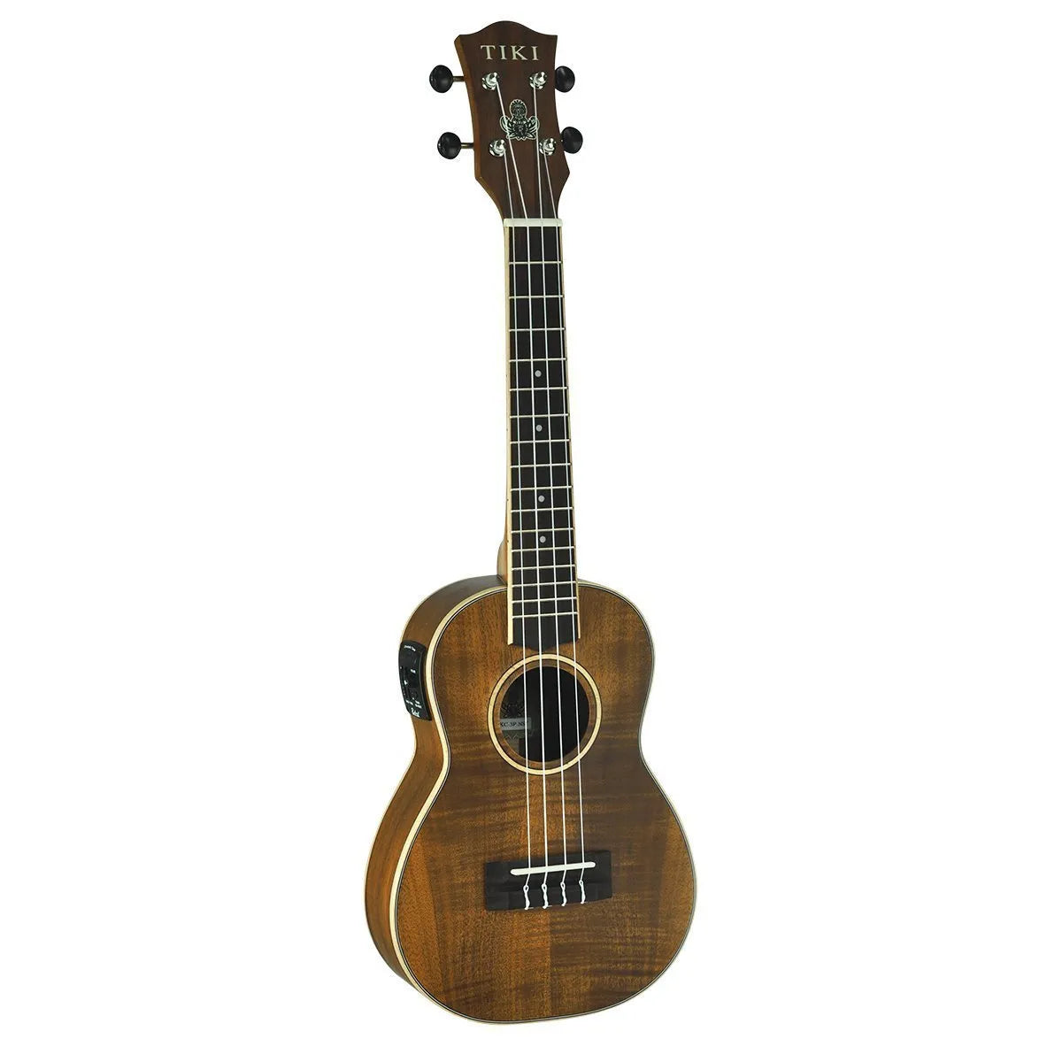 Tiki TKC-3P-NST Koa Electric Concert Ukulele with Gig Bag Natural Satin