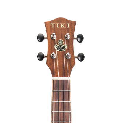 Tiki '9 Series' Koa Solid Top Electric Cutaway Concert Ukulele with Hard Case Natural Satin — view 6
