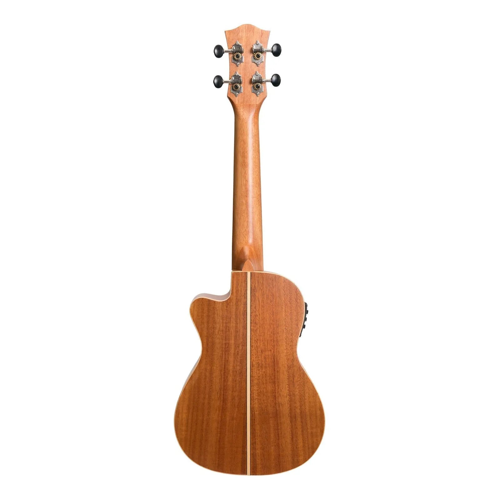Tiki '9 Series' Koa Solid Top Electric Cutaway Concert Ukulele with Hard Case Natural Satin — view 2