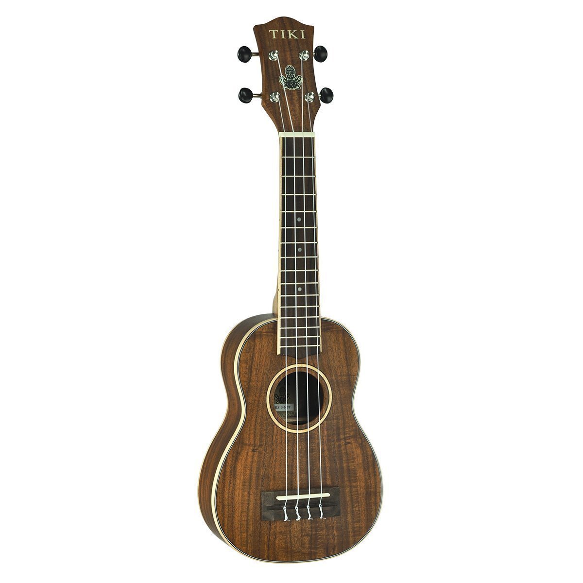 Tiki '3 Series' Koa Wood Soprano Ukulele with Gig Bag (Natural Satin)