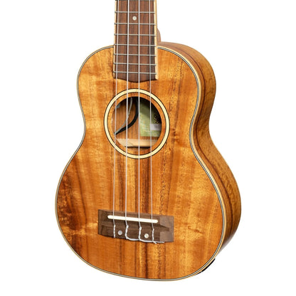 Tiki Koa Electric Soprano Ukulele TKS-3P-NST with Gig Bag Natural Satin — view 4
