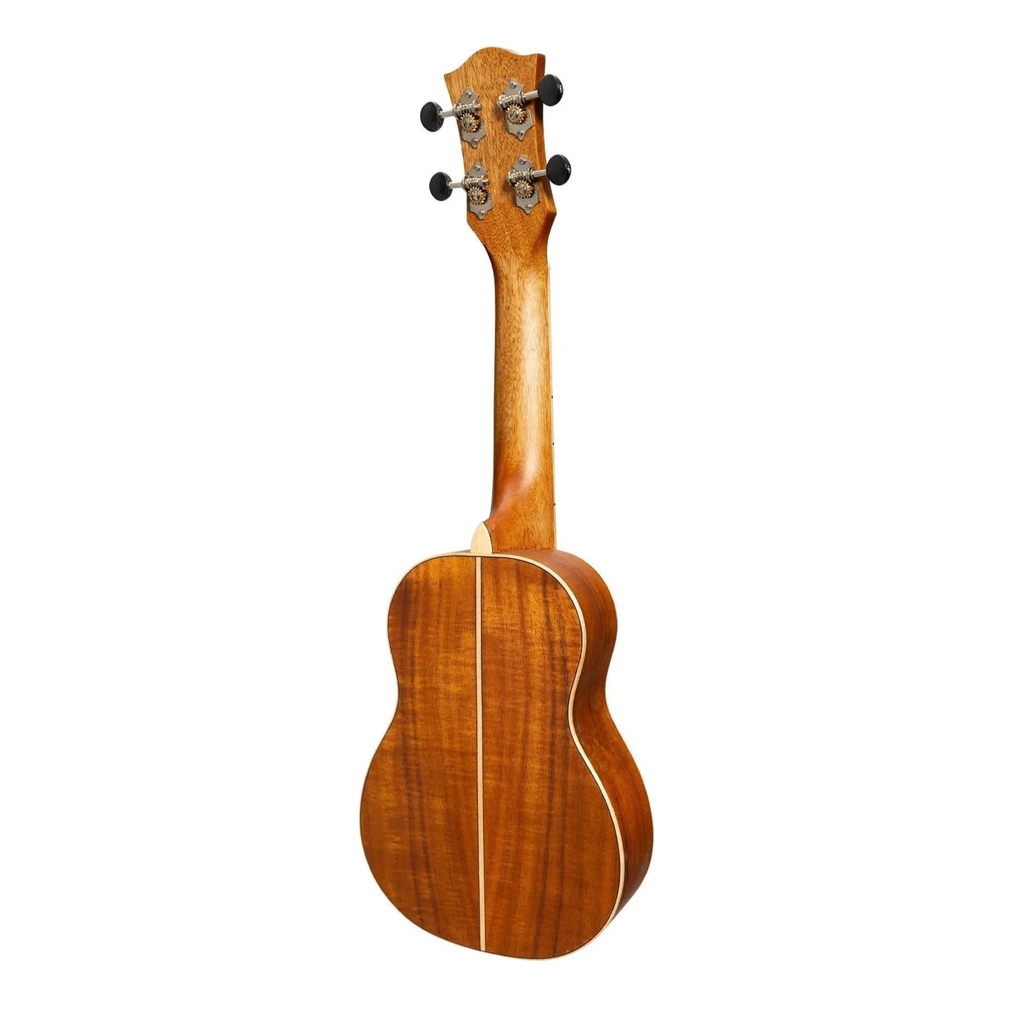 Tiki 9 Series Koa Solid Top Soprano Ukulele with Hard Case Natural Satin TKS-9-NST — view 2