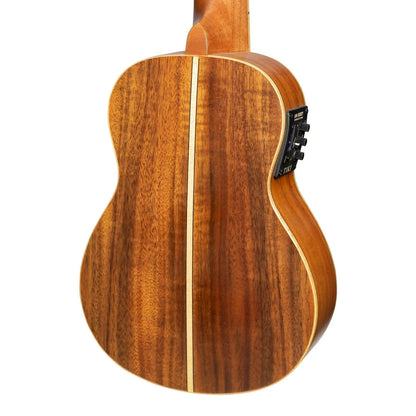 Tiki Koa Solid Top Electric Soprano Ukulele TKS-9P-NST with Hard Case Natural Satin — view 5