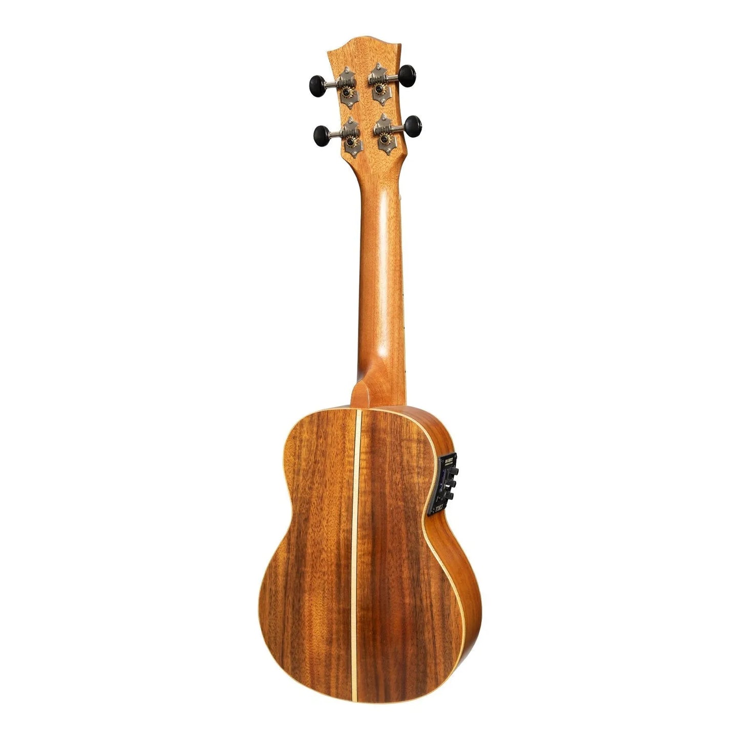Tiki Koa Solid Top Electric Soprano Ukulele TKS-9P-NST with Hard Case Natural Satin — view 2