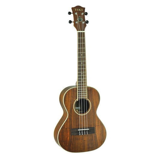 Tiki '3 Series' Koa Wood Tenor Ukulele with Gig Bag (Natural Satin)