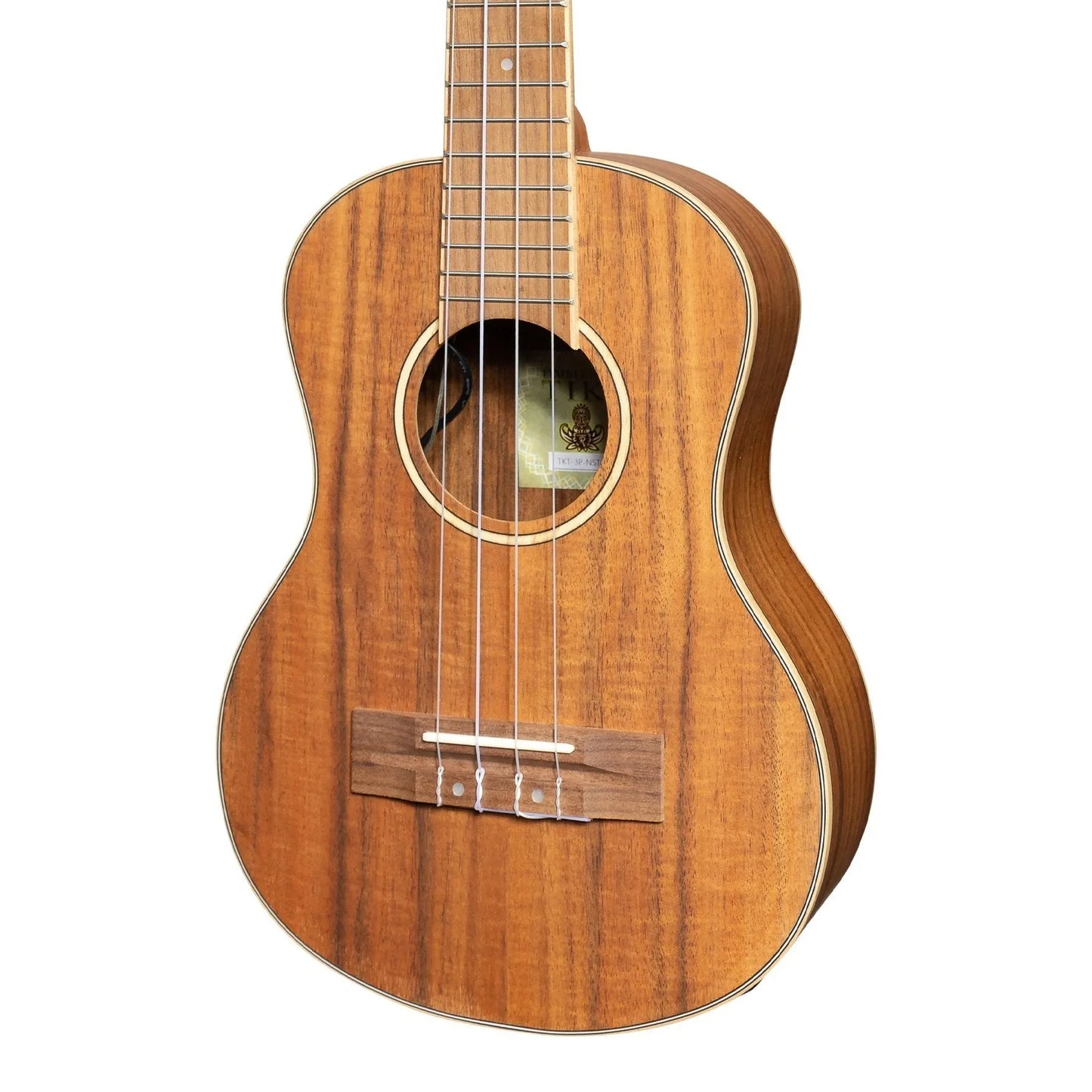 Tiki Koa Electric Tenor Ukulele TKT-3P-NST with Gig Bag Natural Satin — view 4
