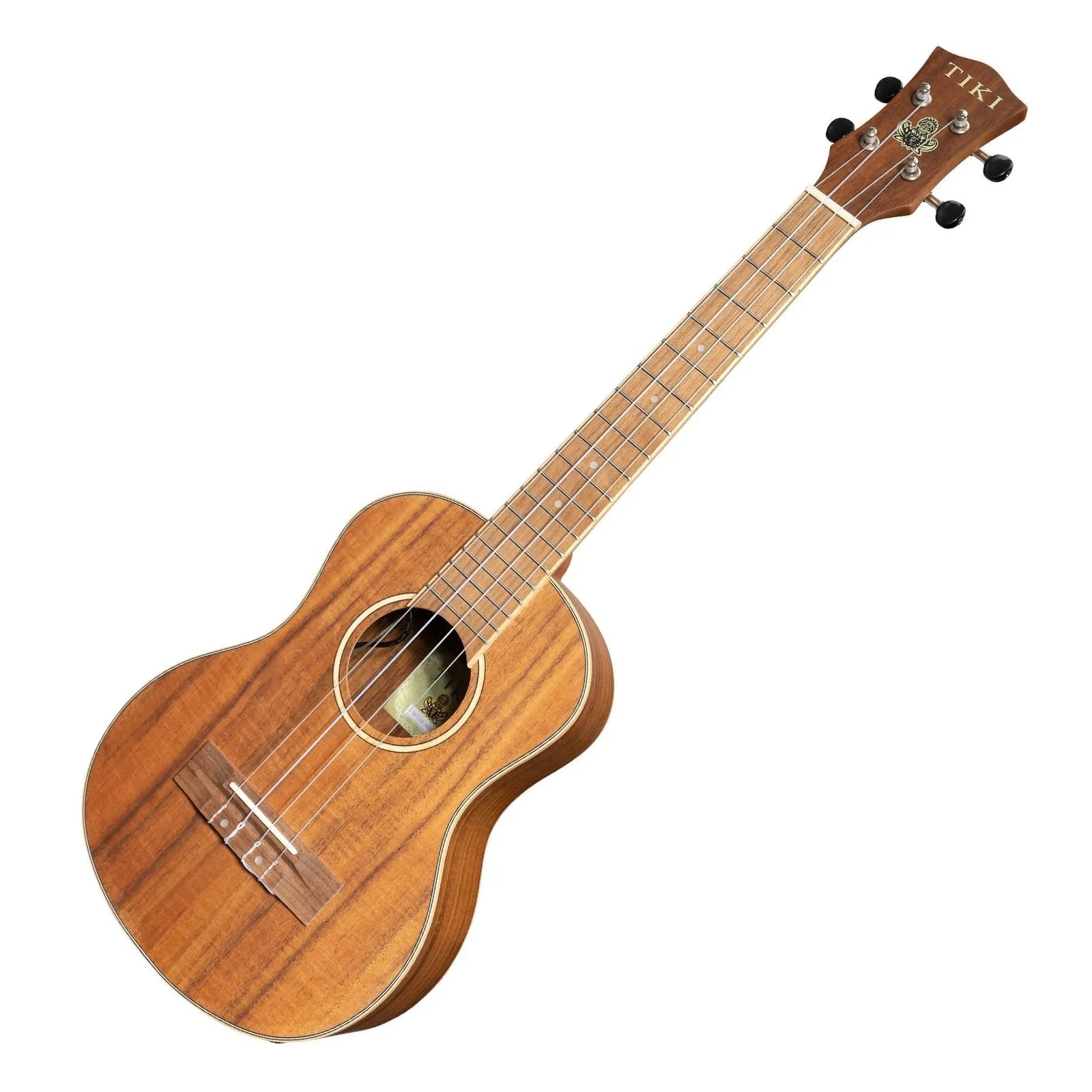 Tiki Koa Electric Tenor Ukulele TKT-3P-NST with Gig Bag Natural Satin — view 3