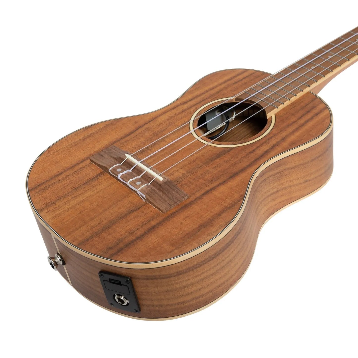 Tiki Koa Electric Tenor Ukulele TKT-3P-NST with Gig Bag Natural Satin — view 6