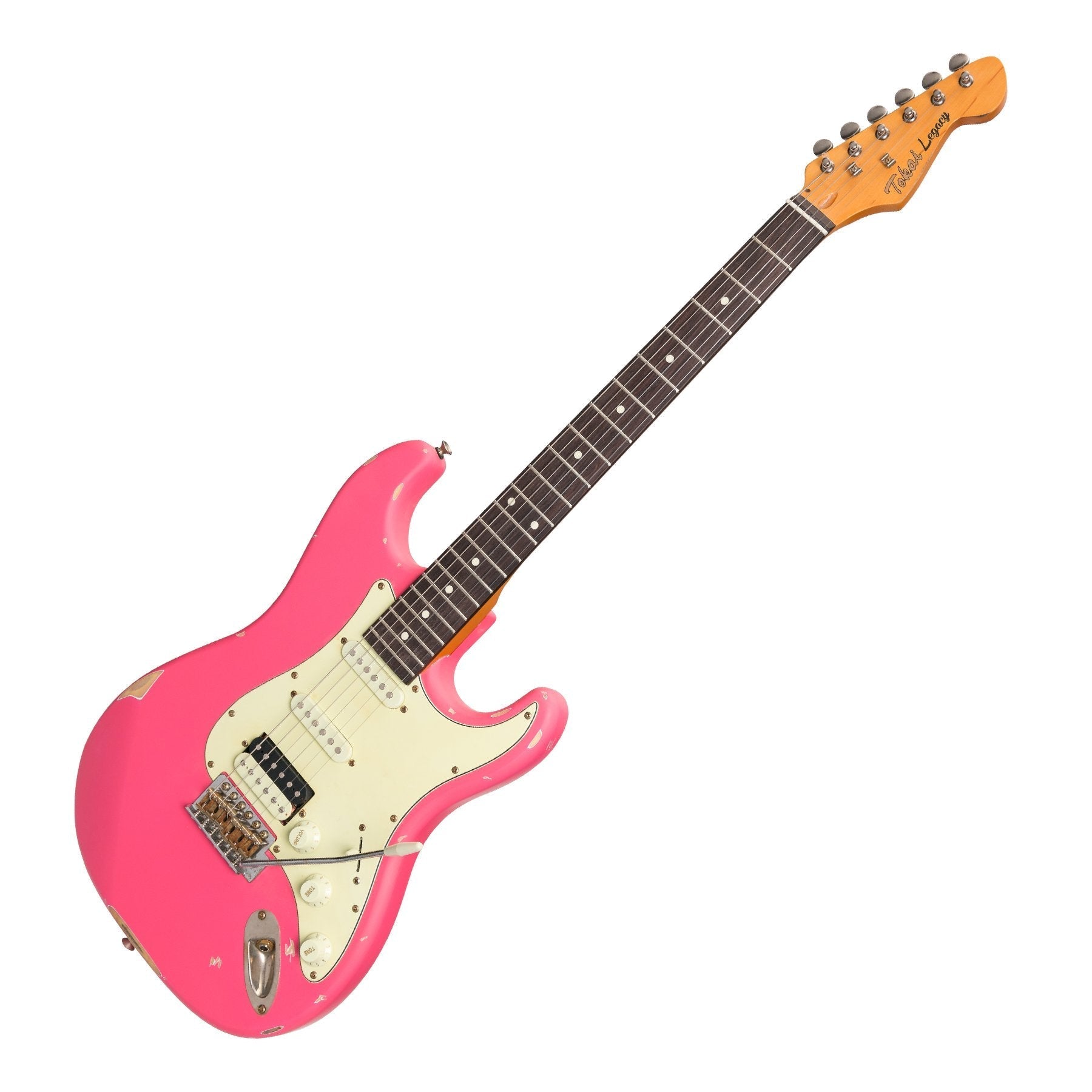 Tokai Legacy Series ST-Style HSS Relic Electric Guitar Hi-Gloss Pink TL-ST5-PK — view 3