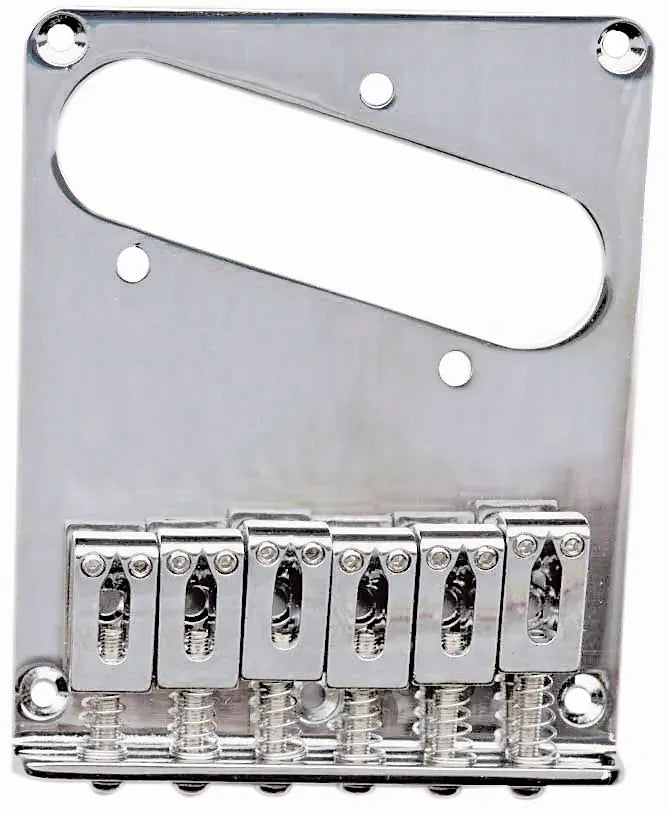 Eagle Bridge Tailpiece Tele Style Chrome with 6 Square Saddles