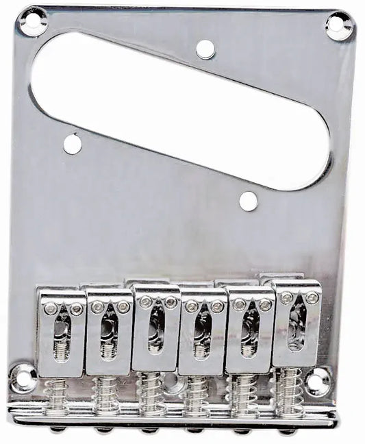 Eagle Bridge Tailpiece Tele Style Chrome with 6 Square Saddles