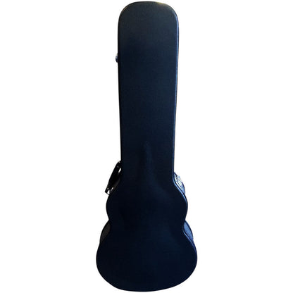 Torque Black Wooden Archtop LP-Style Electric Guitar Case with Plush Interior and Lockable Design