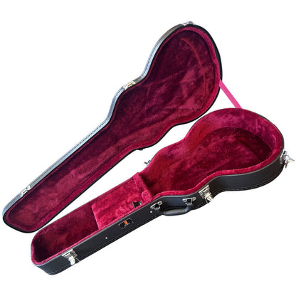 Torque Black Wooden Archtop LP-Style Electric Guitar Case with Plush Interior and Lockable Design — view 2