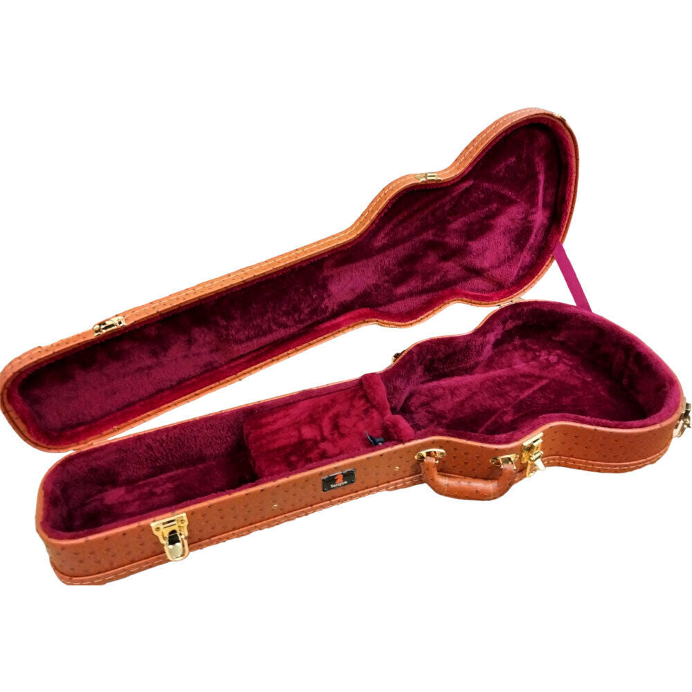 Torque Wooden Archtop LP-Style Electric Guitar Case - Ostrich Finish — view 2