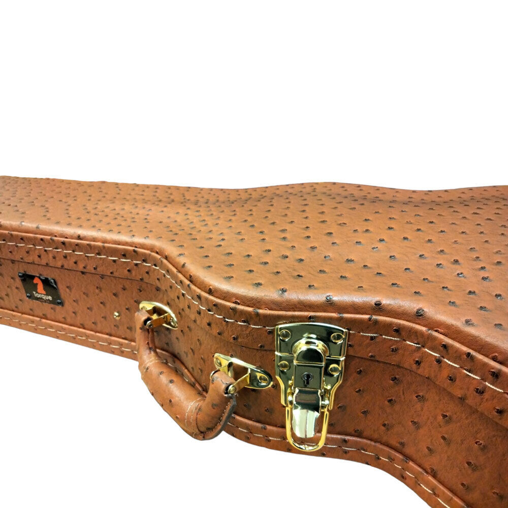 Torque Wooden Archtop LP-Style Electric Guitar Case - Ostrich Finish — view 4